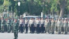 Barisan personel Satpol PP Kabupaten Sukabumi