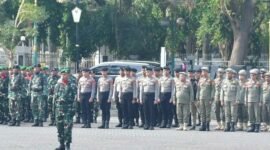 Barisan personel Satpol PP Kabupaten Sukabumi